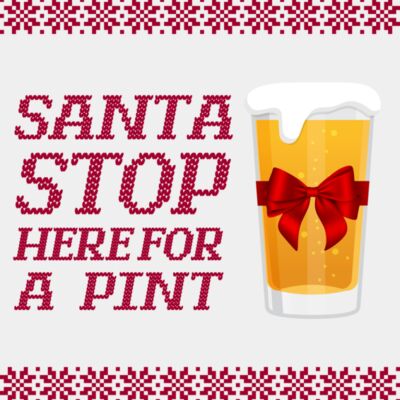 Santa Stop Here For A Pizza - Red Thumbnail