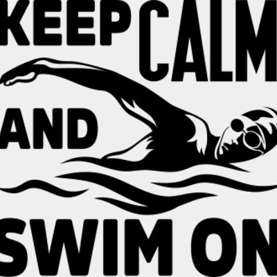 Keep Calm And Swim On SVG Thumbnail